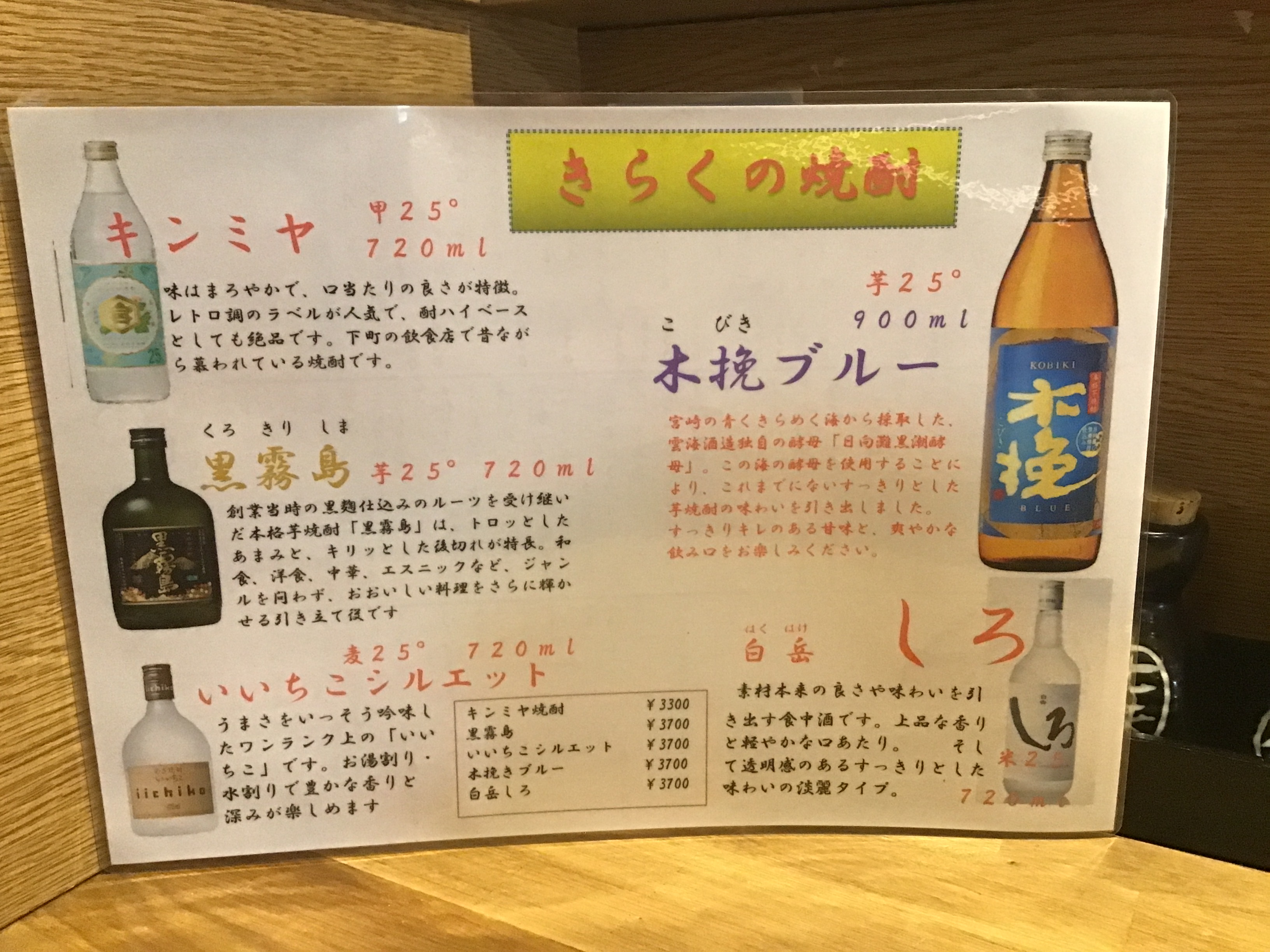 おすすめのお酒